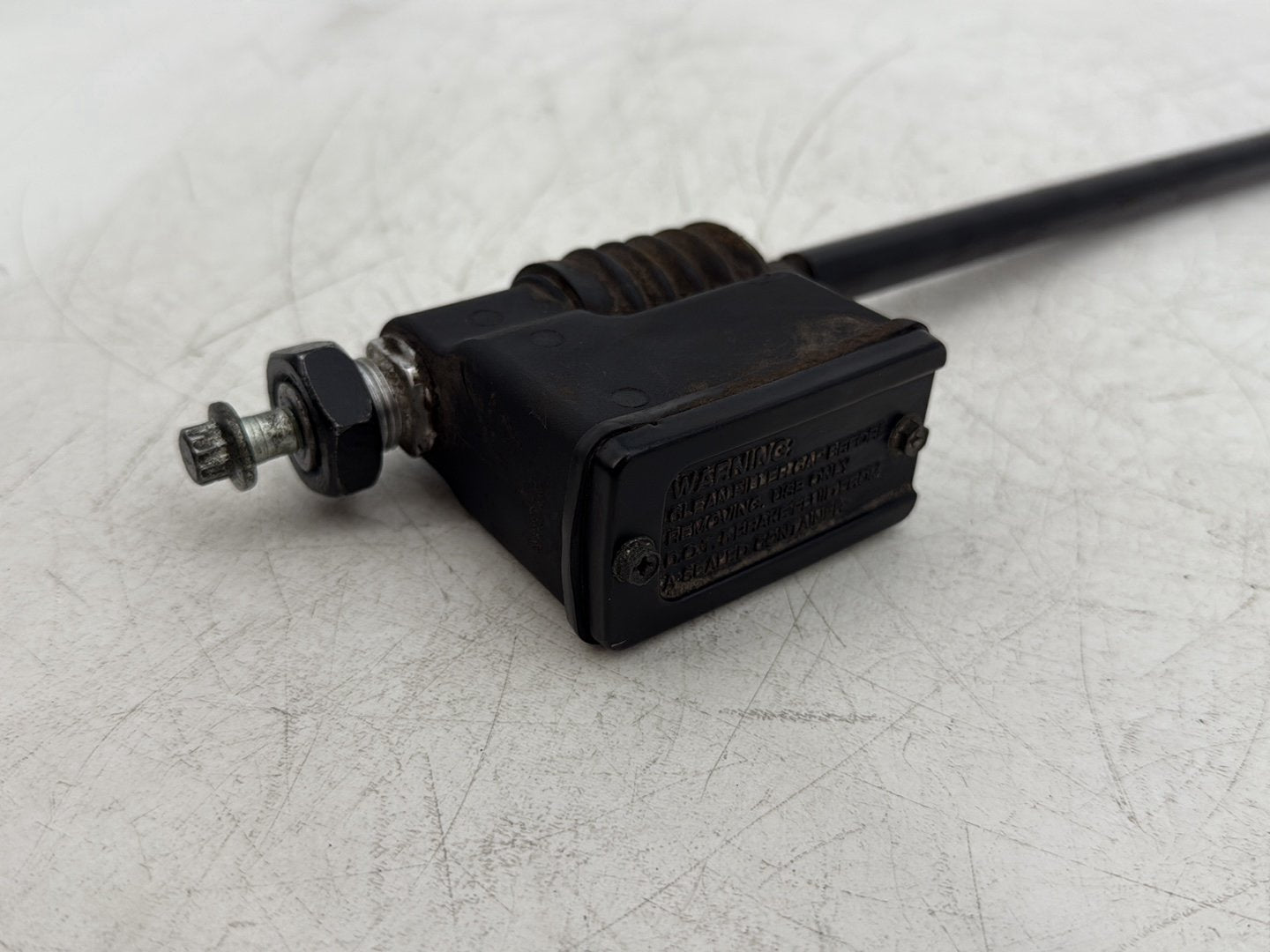 2005 Harley Dyna FXDWG Wide Glide OEM Rear Brake Master Cylinder Reservoir