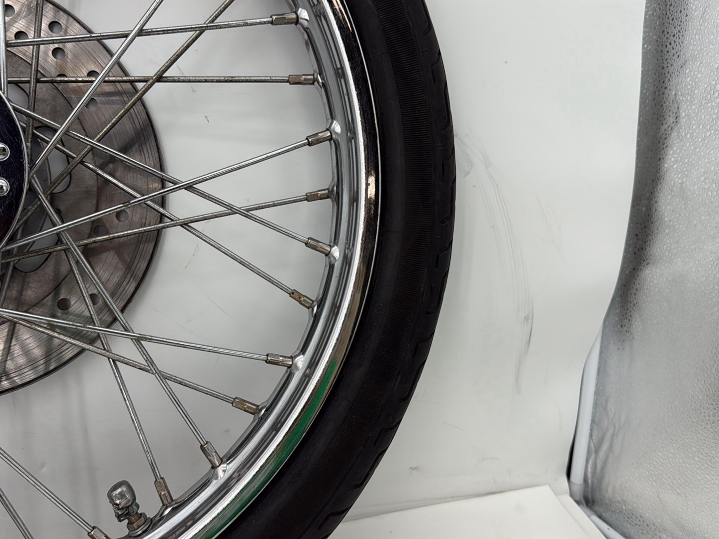 1993 Harley Sportster XLH883H Hugger 883 OEM Front Wheel Rim Tire Spoked