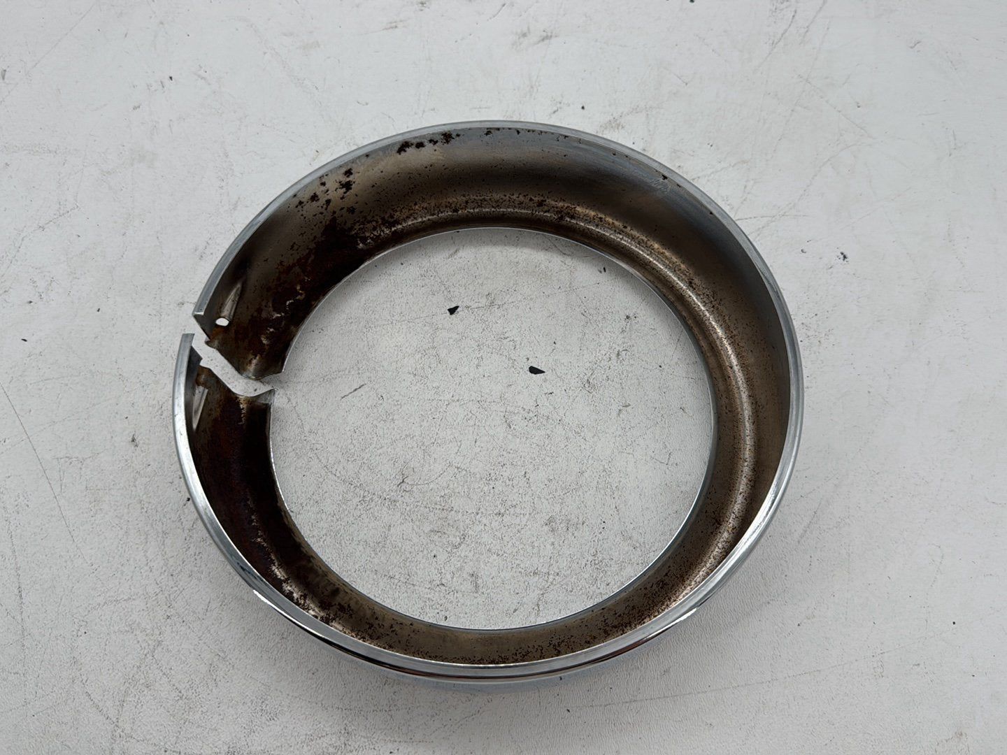1996 Harley Road King Touring Police FLHPI OEM Headlight Mount Bracket Ring Circle Trim