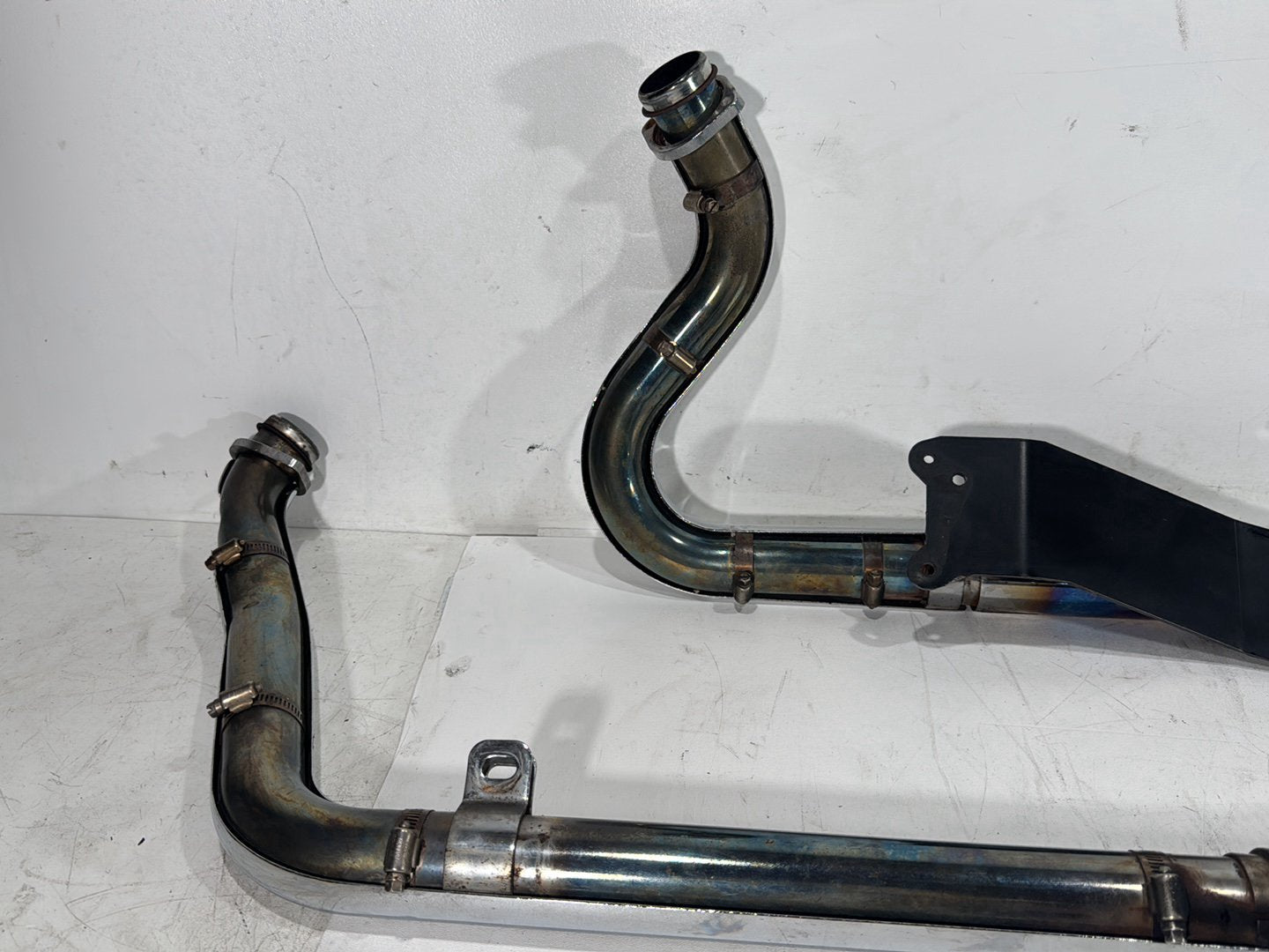 2003 Harley Dyna Wide Glide FXDWG OEM Exhaust Header Pipes Muffler Vance & Hines