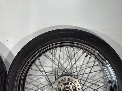 2001 Harley Sportster 883 Hugger XLH883 OEM Front Rear Wheel Rim Tire Spoked