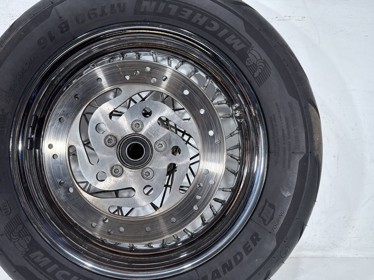 2003 Harley Road King Touring Classic OEM Rear Wheel Rim Tire Spoked MT90B16 16"