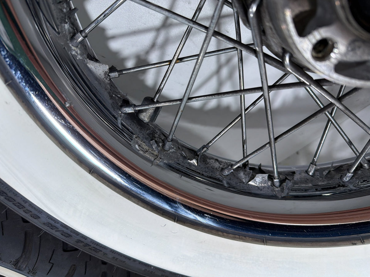 2004 Harley Electra Glide CVO Screamin OEM Front Rear Wheel Rim Tire Spoked 16"
