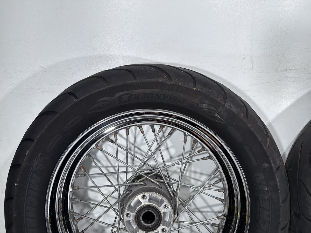 01 Harley Electra Glide Touring Classic OEM Front Rear Wheel Rim Tire Spoked 16"