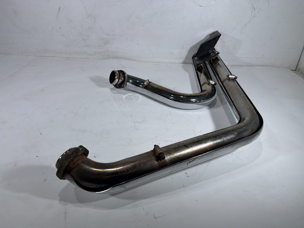 2001 Harley Softail Deuce FXSTD OEM Exhaust Header Pipes Vance & Hines