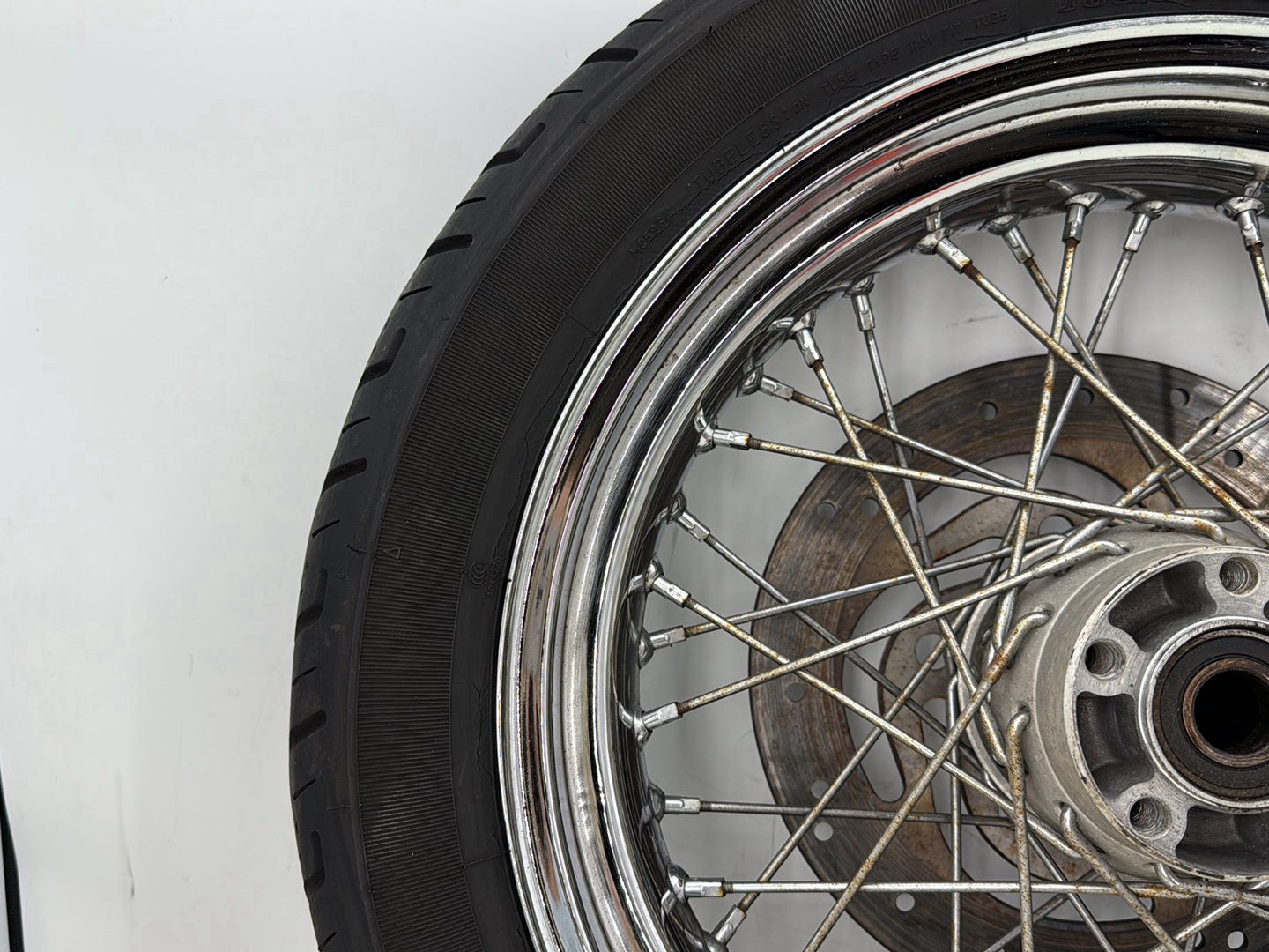 2012 Harley Dyna Super Glide Custom FXDCI OEM Rear Wheel Rim Tire Spoked
