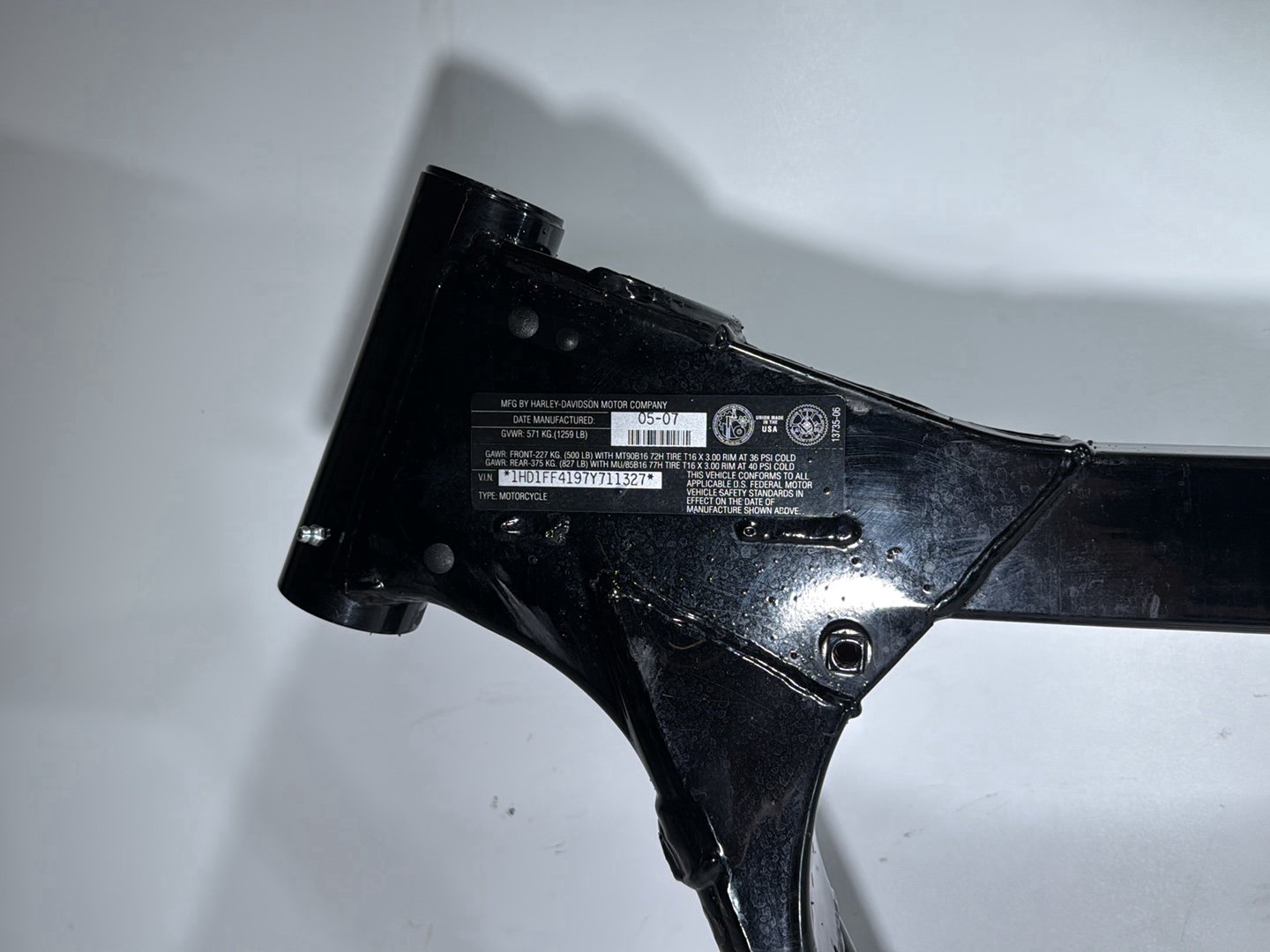 2007 Harley Touring FLHTC Electra Glide Classic OEM Body Main Frame Chassis SLVG