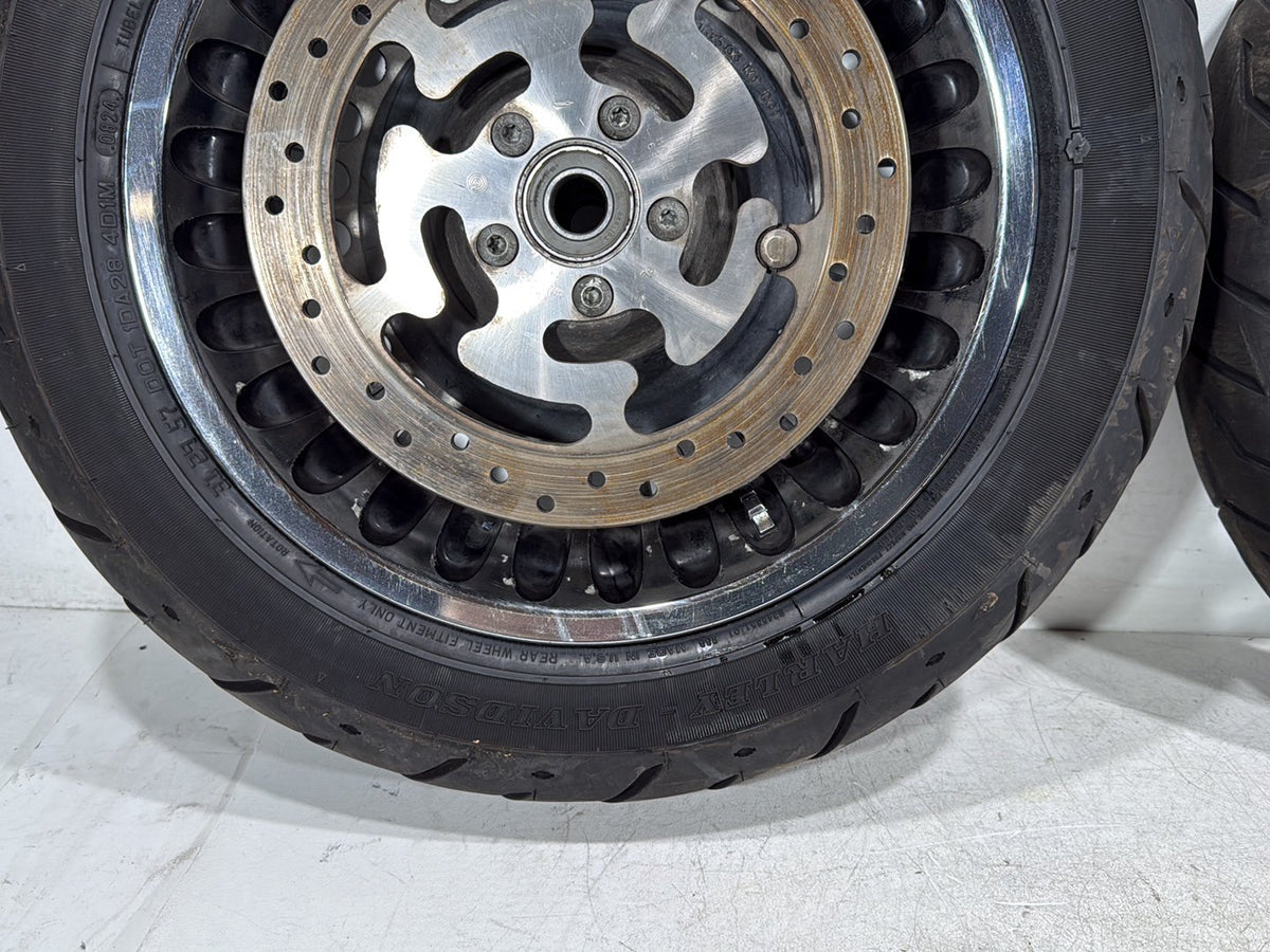 2010 Harley Electra Glide Touring Ultra OEM Front & Rear Wheel Rim Tire 16" 17"