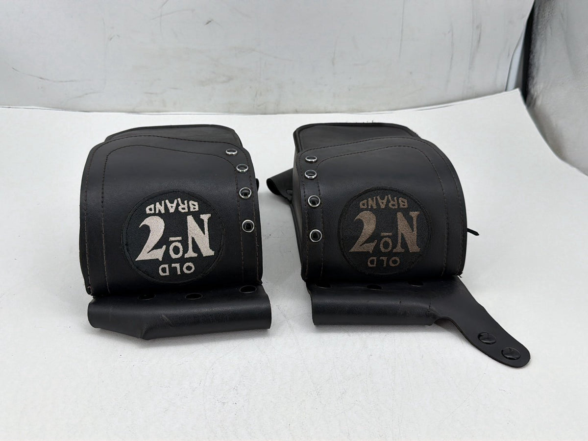 1997 Harley Road King Touring Rear Left Right Saddlebags Luggage Leather Old # 7