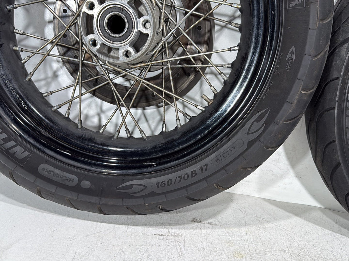 2009 Harley Dyna Street Bob FXDB OEM Front Rear Wheel Rim Tire Spoked