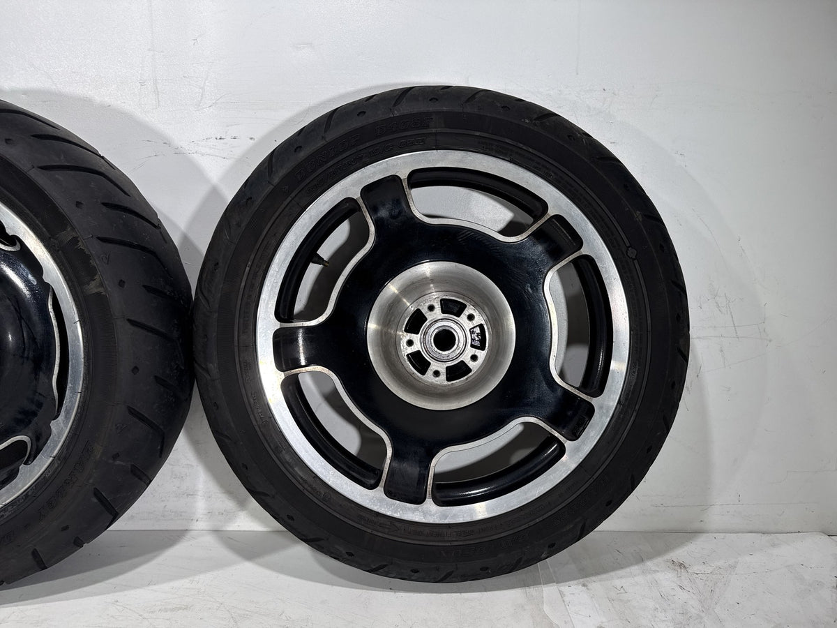 2010 Harley Road King Touring Police OEM Front & Rear Wheel Rim Tire 17" 16"