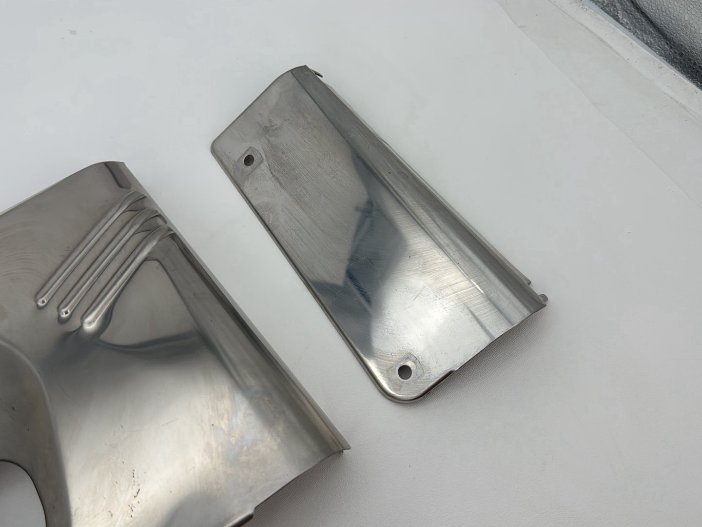 2007 Harley Softail Heritage Classic FLSTC OEM Front Left Right Fork Tube Slider Guard Covers