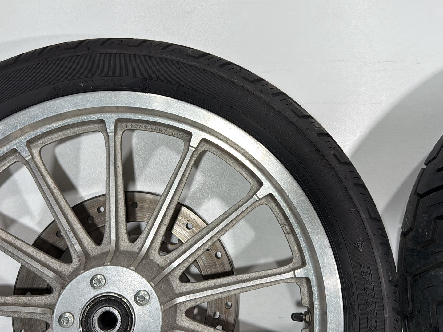 2002 Harley Dyna FXD Super Glide OEM Front & Rear Wheel Rim Tire