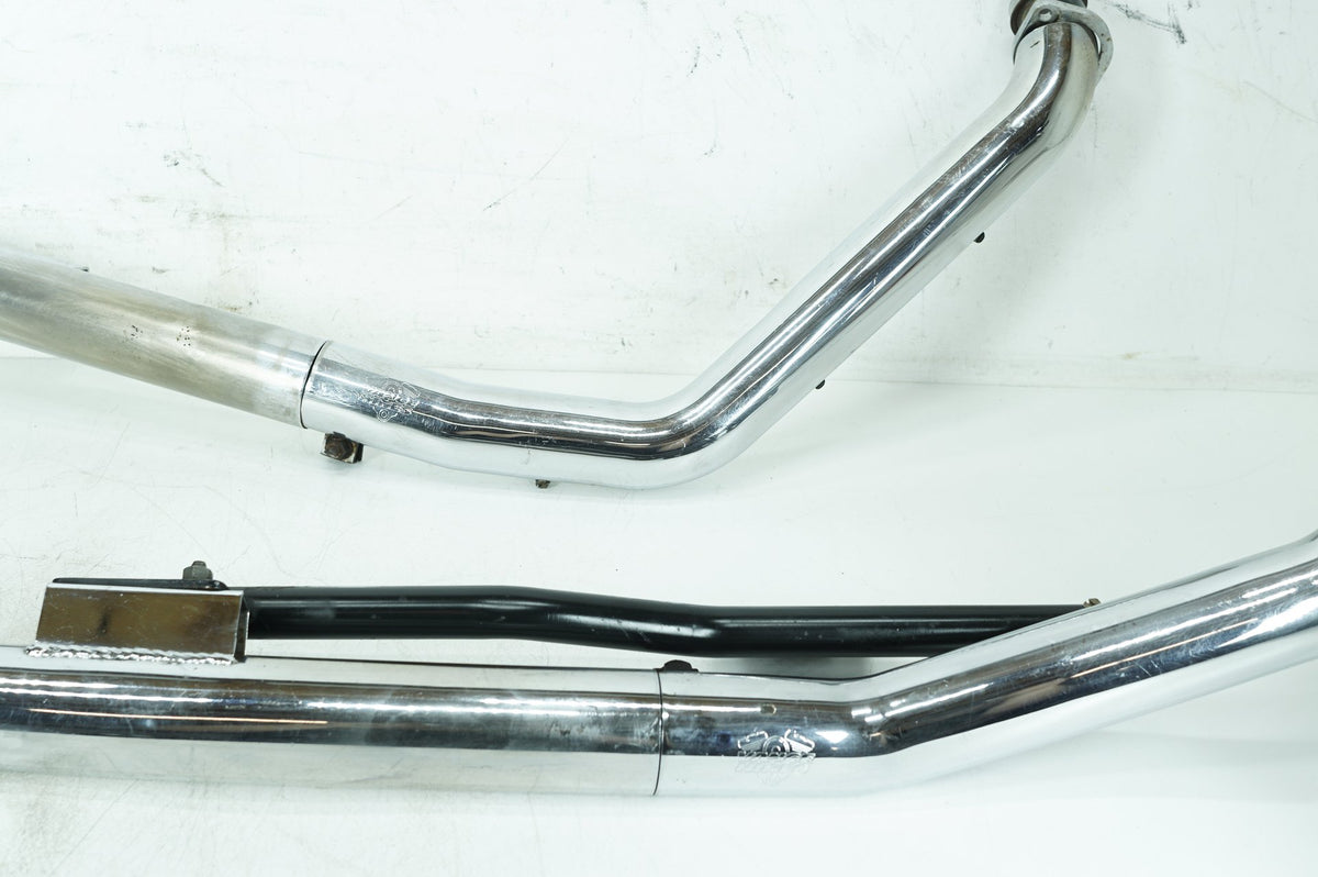 2002 Harley Softail FLSTF Fat Boy OEM Exhaust Header Pipes Vance & Hines