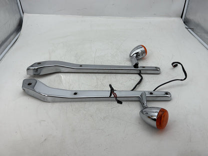 2005 Harley Dyna FXDWG Wide Glide OEM Rear Left Right Fender Struts Bracket & Turn Signal