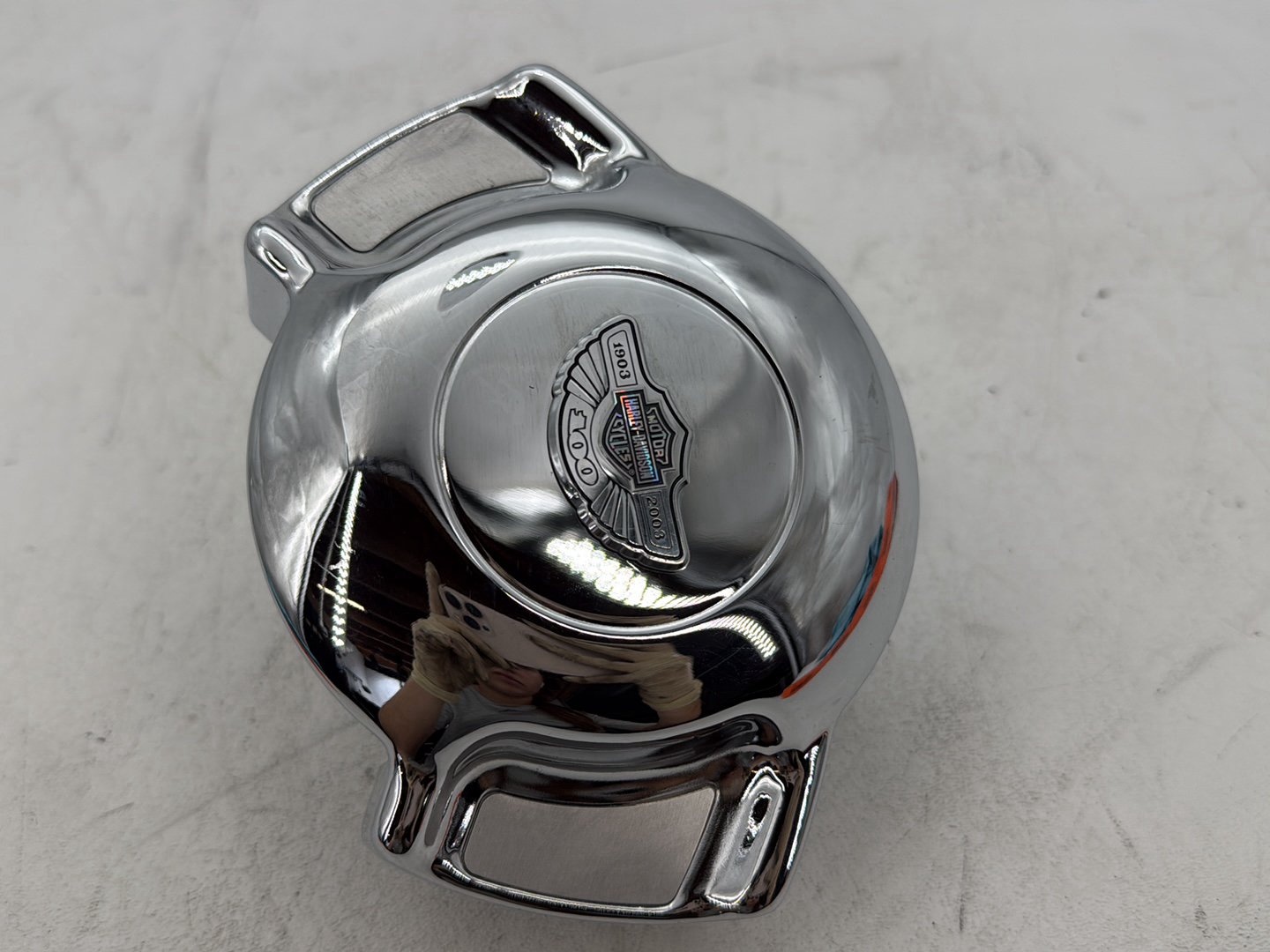 2003 Harley Electra Glide Touring Ultra FLHTCUI OEM Horn Signal Klaxon Chrome Cover