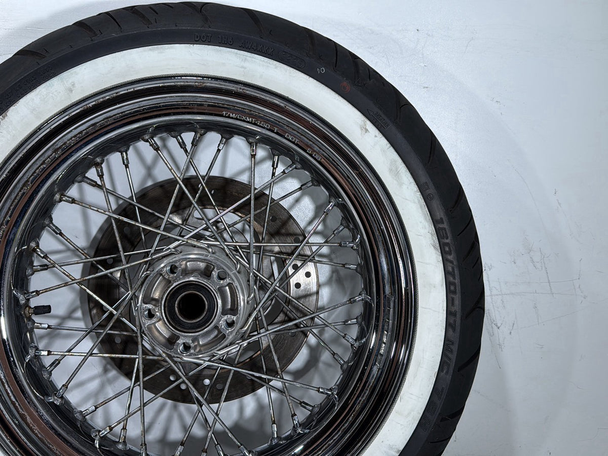 2007 Harley Dyna Street Bob FXDB OEM Front Rear Wheel Rim Tire Spoked