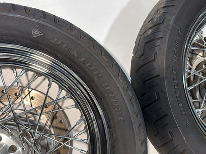 1999 - 2006 Harley-Davidson Softail Heritage Front Rear Wheel Rim Tire Spoked 40700-05 , 42947-06