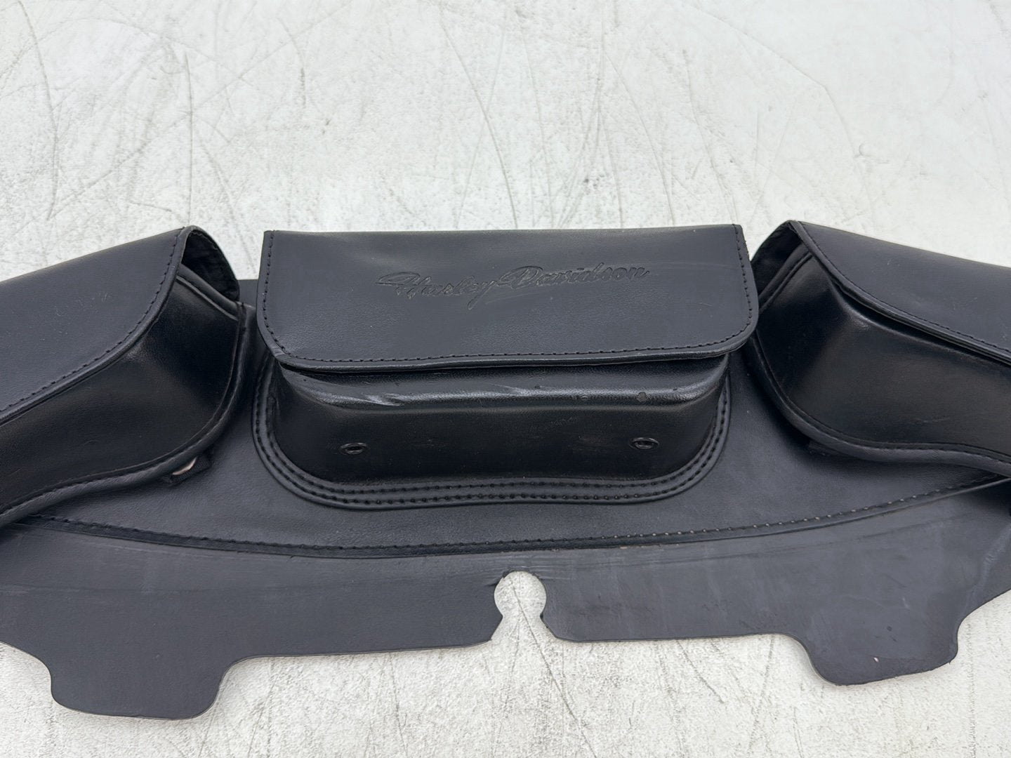 07 Harley Electra Glide Touring Ultra OEM Front Onboard Tool Bag Leather Storage