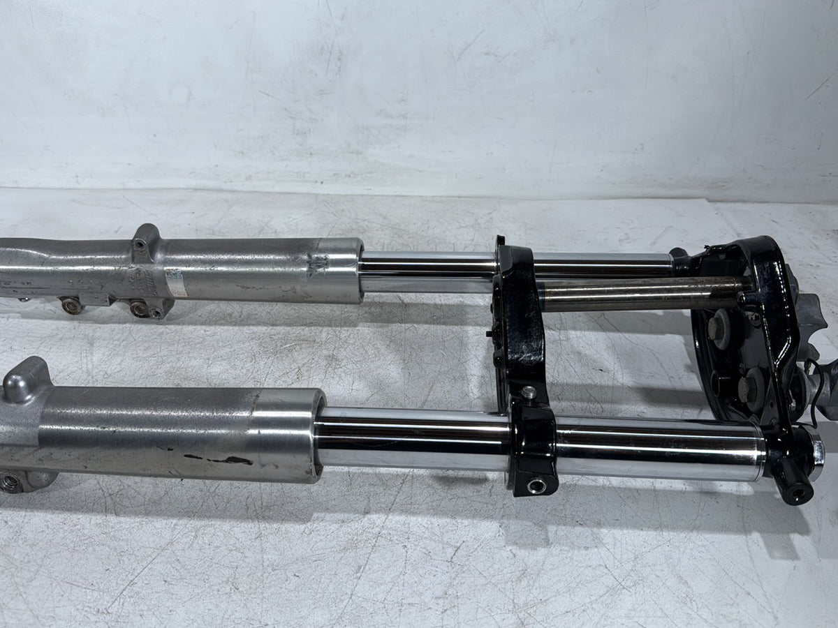 10 Harley Electra Glide Touring Front Triple Tree Set & LH RH Fork Legs Sliders