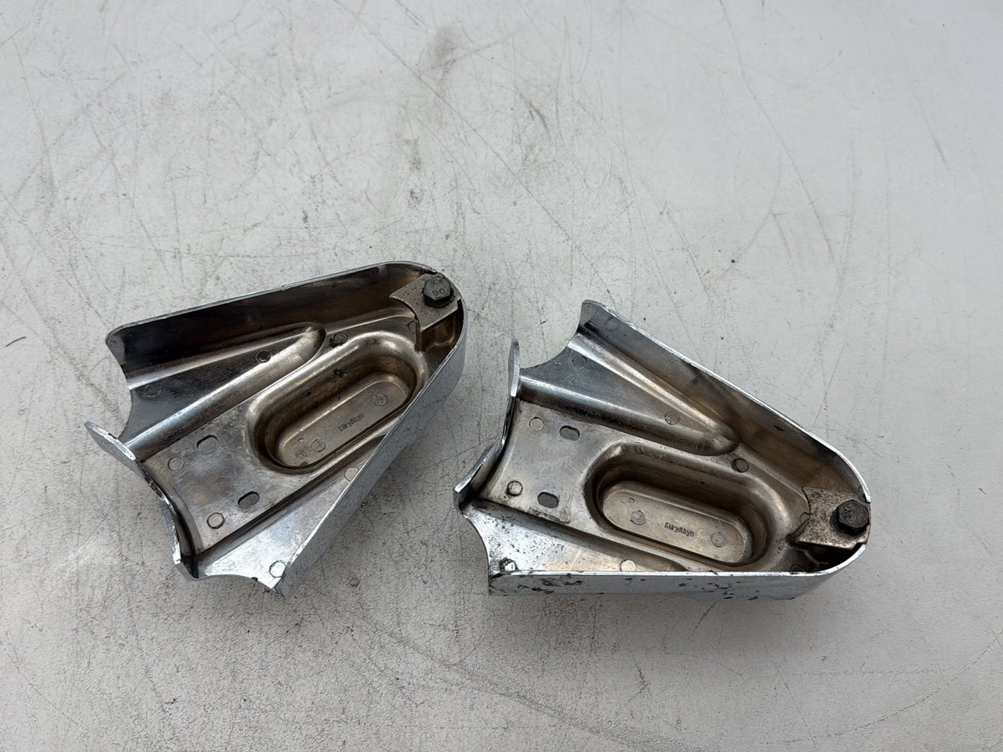 1998 Harley Softail Custom FXSTC OEM Rear Wheel Axle Nut Covers Caps