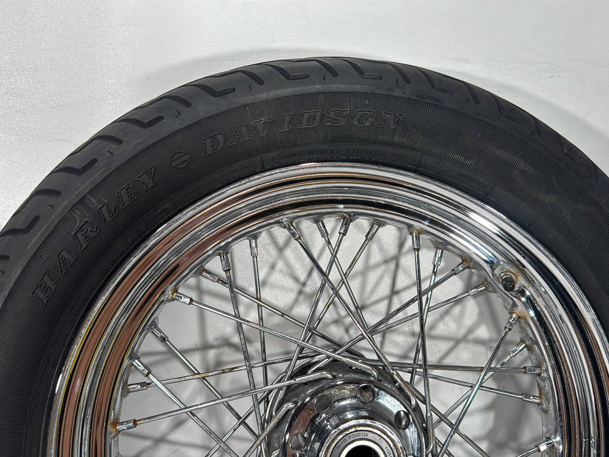 2013 Harley Heritage Softail Classic OEM Front Rear Wheel Rim Tire Spoked 16"