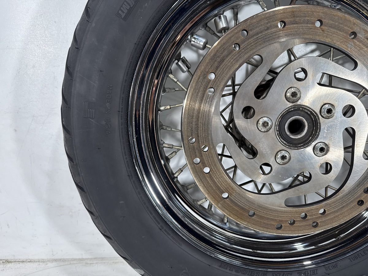 2001 Harley Heritage Softail Classic OEM Rear Wheel Rim Tire Spoked MT90B16 16"