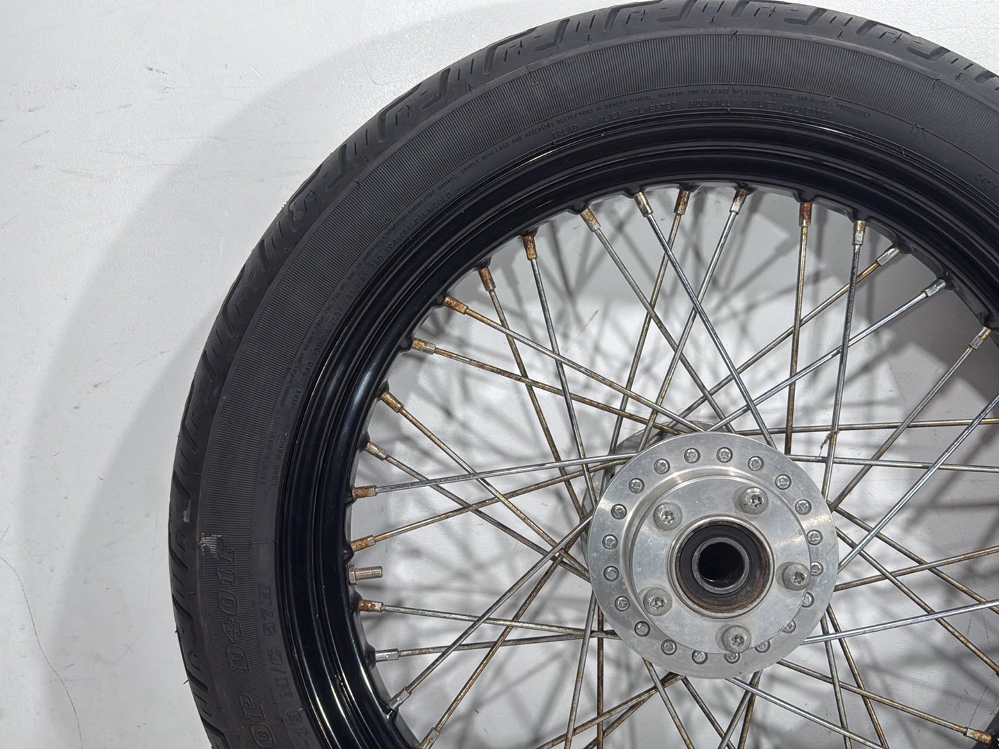 2009 Harley Dyna Street Bob FXDB OEM Front Rear Wheel Rim Tire Spoked 17" 19"