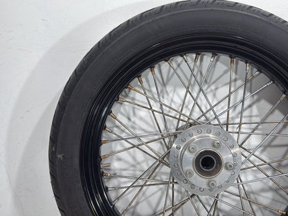2009 Harley Dyna Street Bob FXDB OEM Front Rear Wheel Rim Tire Spoked 17" 19"