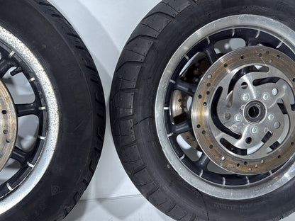 2004 Harley Touring FLHT Electra Glide OEM Front & Rear Wheel Rim Tire