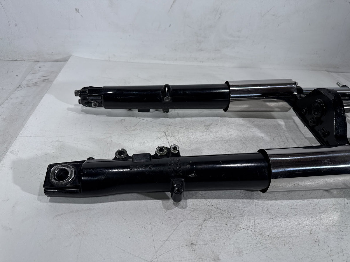 10 Harley Road King Touring OEM Front Triple Tree Set & LH RH Fork Legs Sliders