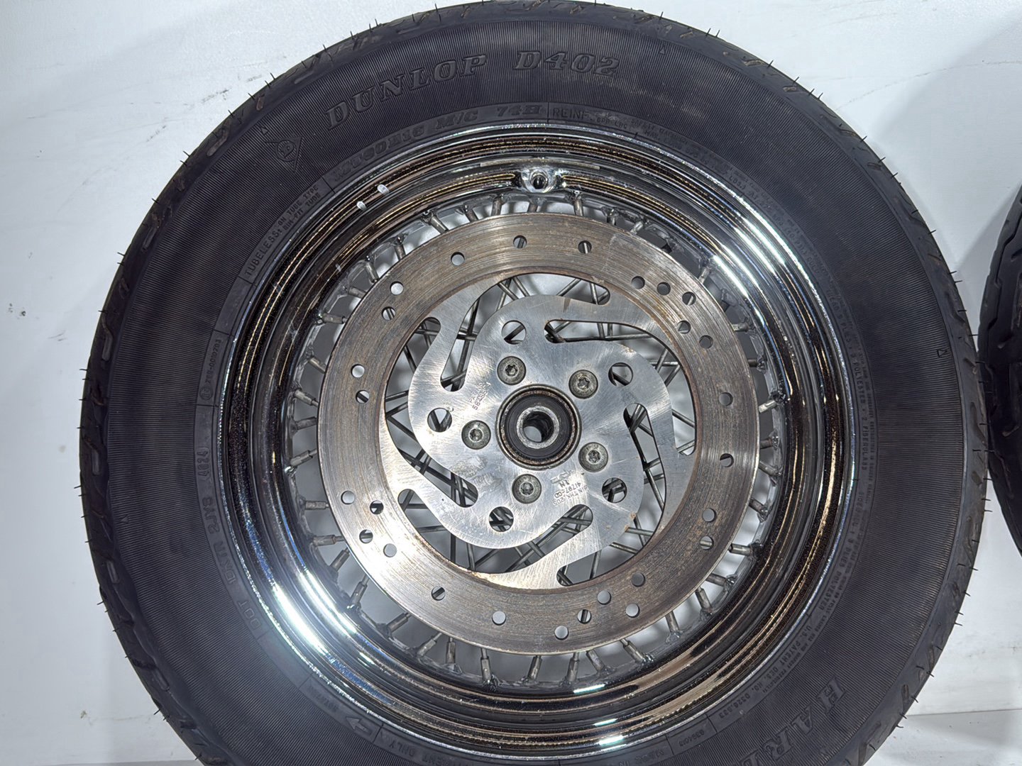 2002 Harley Heritage Softail Classic FLSTC OEM Front Rear Wheel Rim Tire Spoked