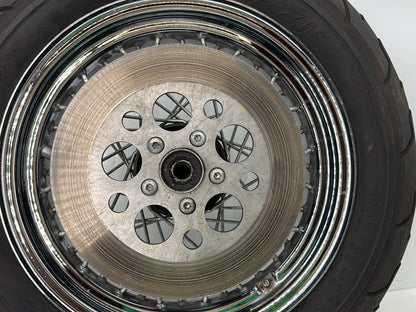 1993 Harley Sportster XLH883H Hugger 883 OEM Rear Wheel Rim Tire Spoked