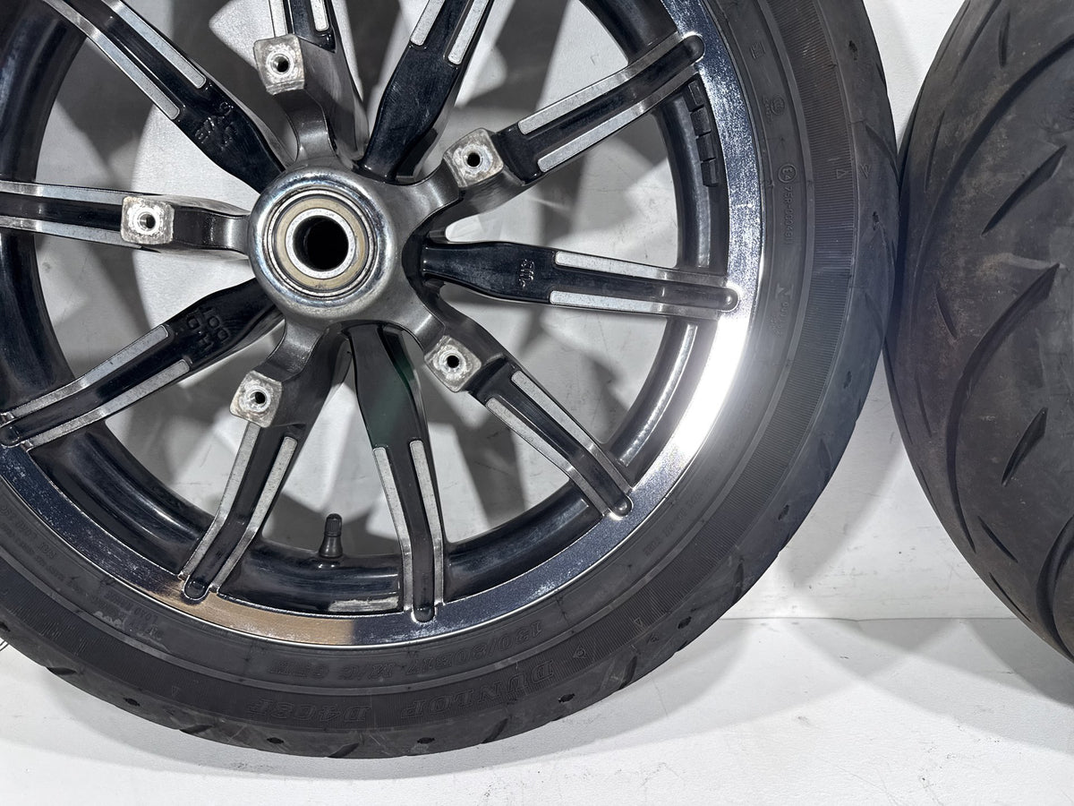 2014 Harley Electra Glide Touring OEM Front & Rear Wheel Rim Tire ABS 16" 17"