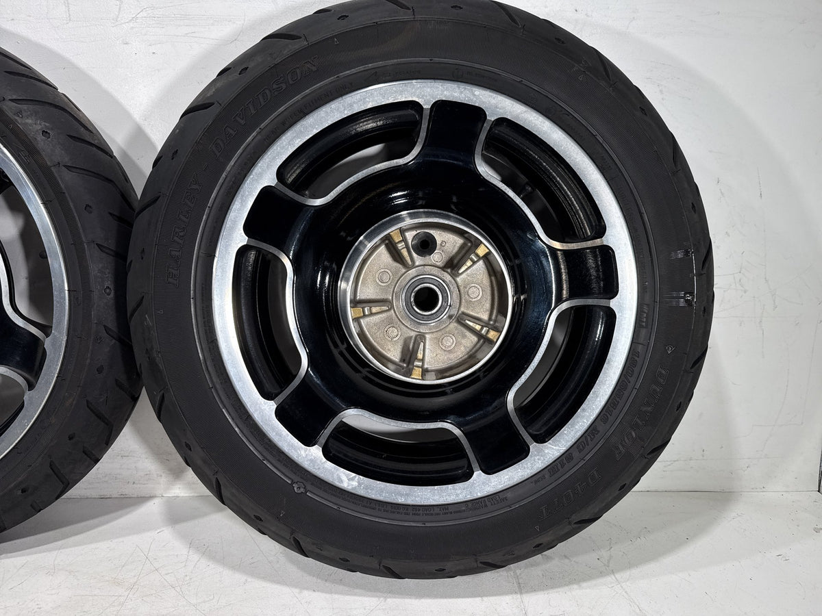 2012 Harley Street Glide Touring FLHX OEM Front & Rear Wheel Rim Tire 17" 16"