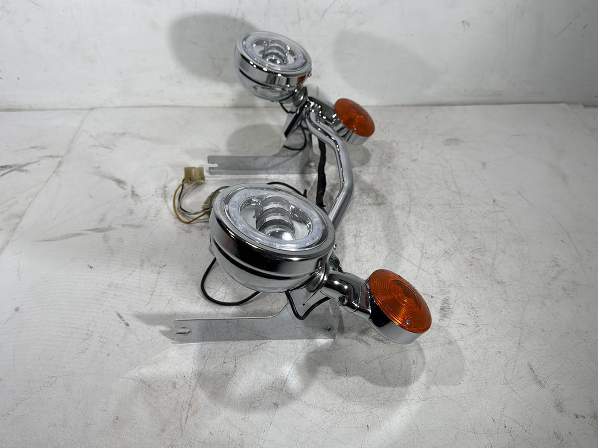 1992 Harley Electra Glide Touring OEM Front Turn Signal Indicators Aux Light Bar
