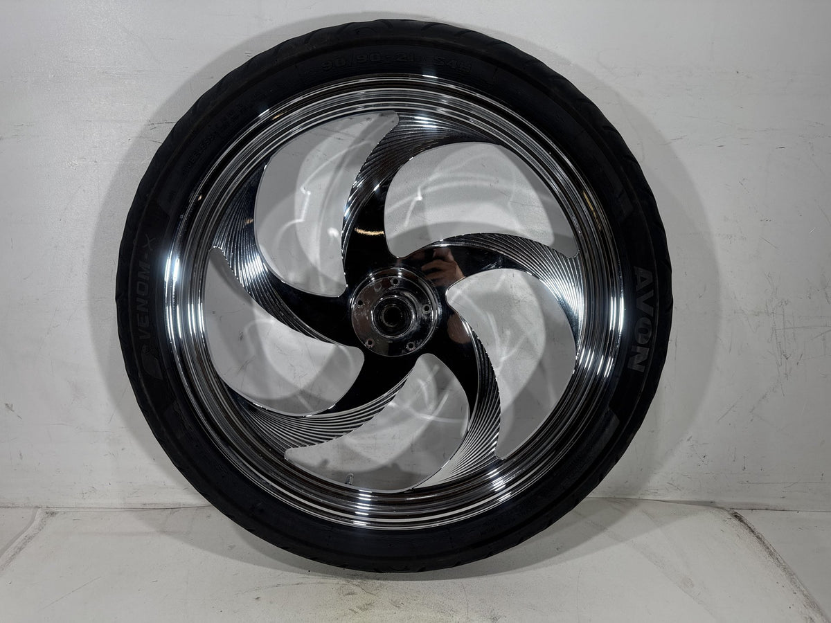 94 Harley Softail FXSTC Front Wheel Rim Tire Aftermarket Custom 90/90-21 54H 21"