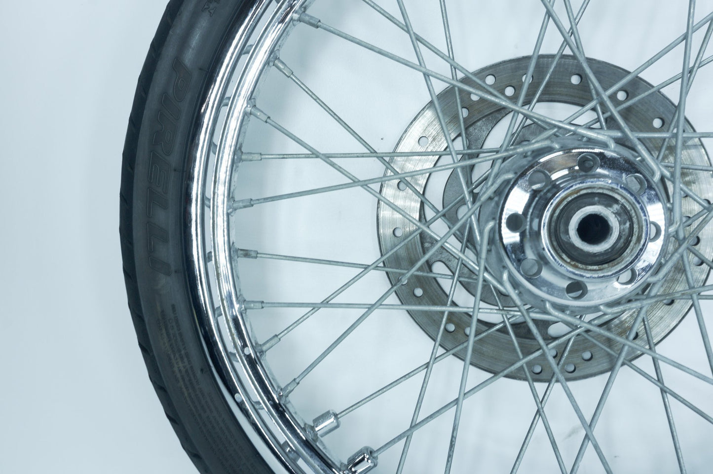 01 Harley Softail FXSTB Night Train OEM Front Wheel Rim Tire Spoked MH90-21 21"