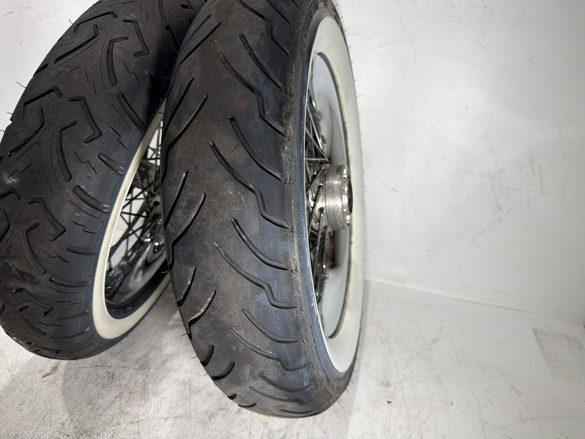 2004 Harley Electra Glide CVO Screamin OEM Front Rear Wheel Rim Tire Spoked 16"
