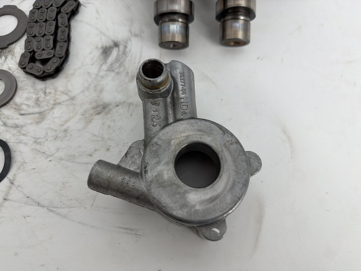 16 Harley Touring FLHXS Street Engine Motor Cam Support Camshaft Plate Oil Pump