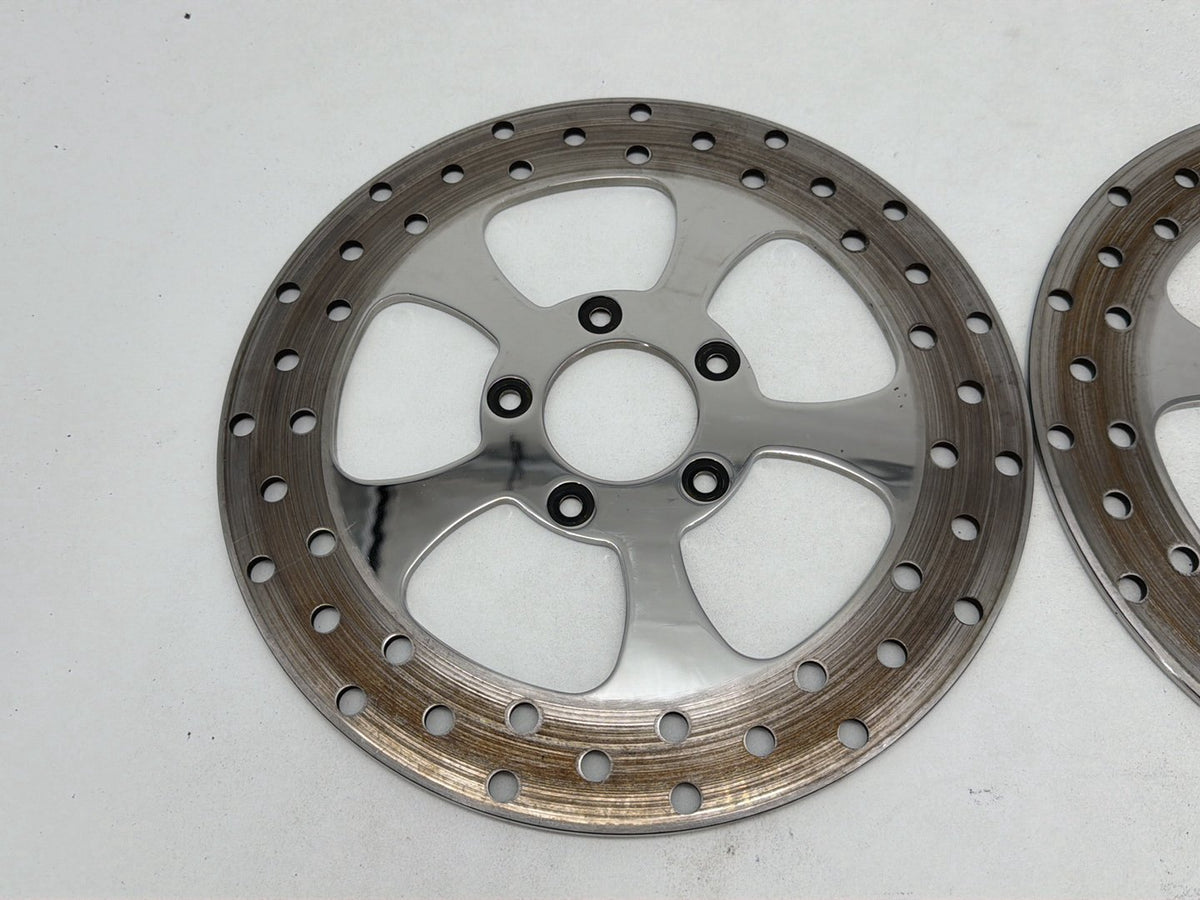 2007 Harley Street Glide Touring FLHX OEM Front Brake Rotors Disc Pair
