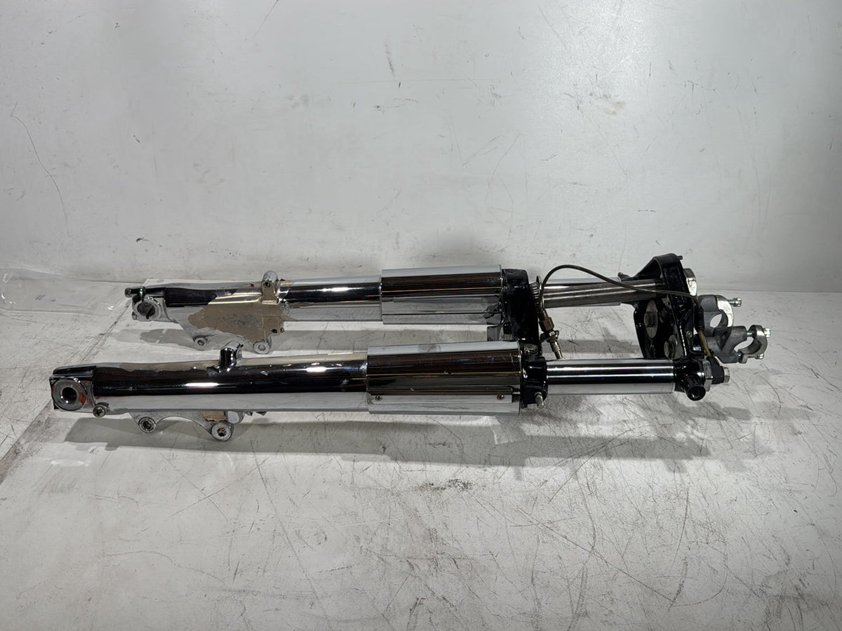 1996 Harley Road King Touring Police FLHPI OEM Front Triple Tree Set & LH RH Fork Legs Sliders
