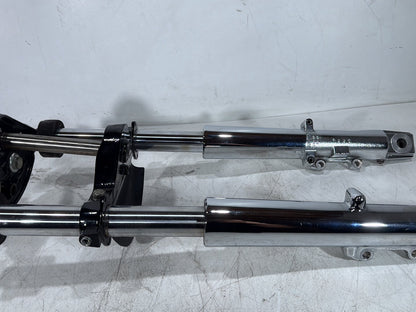 2007 Harley Touring FLHTC Electra Glide Classic OEM Front Triple Tree Set & LH RH Fork Legs Sliders