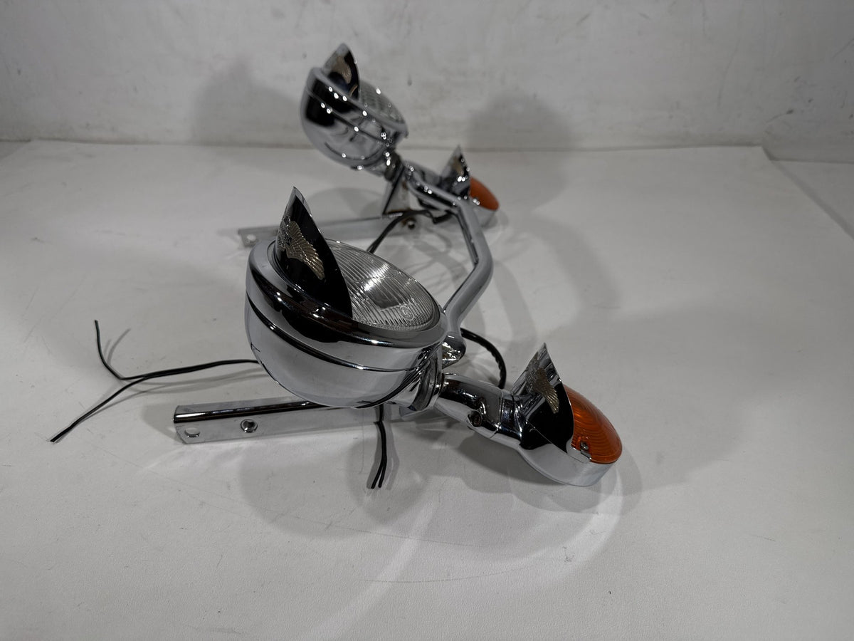 1995 Harley Heritage Softail Classic Front Turn Signal Indicators Aux Light Bar