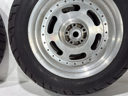 08 Harley Dyna Fat Bob OEM Front Rear Wheel Rim Tire 130/90B16 180/70B17 16" 17"