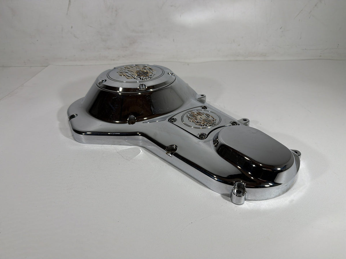 2004 Harley Electra Glide Touring Ultra OEM Outer Primary Clutch Cover FLAME