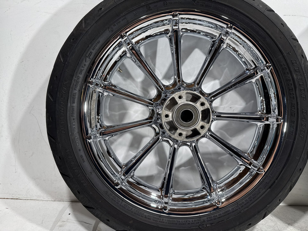 2009 Harley Electra Glide Touring CVO Eagle Front & Rear Wheel Rim Tire 16" 17"