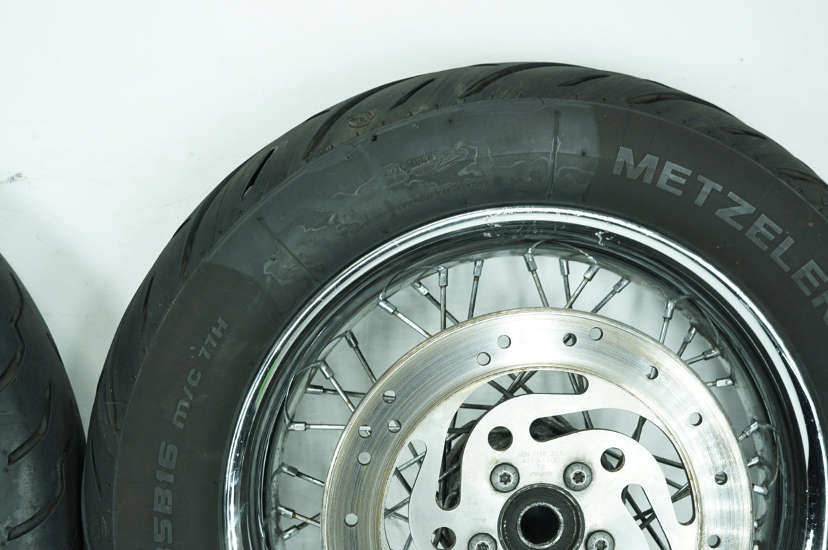 2007 Harley Touring Road King Classic OEM Front Rear Wheel Rim Tire Spoked 16"