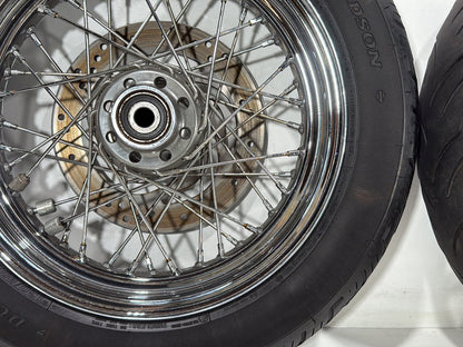 2005 Harley Heritage Softail Front Rear Wheel Rim Tire 130/90B16 150/80B16 16"
