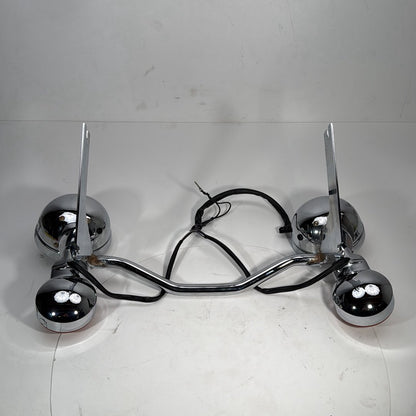 1984 - 1998 Harley-Davidson Touring Road King Police Front Turn Signal Indicators Aux Light Bar  	68712-94A